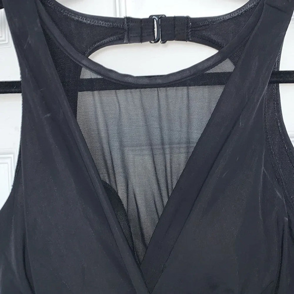 Aqua Green Sheer Ruched One Piece Swimsuit - Picture 5 of 9